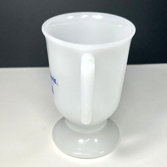 Vintage Walt Disney World GRAMMA Pedestal White Milk Glass Mug Souvenir - Picture 7 of 10